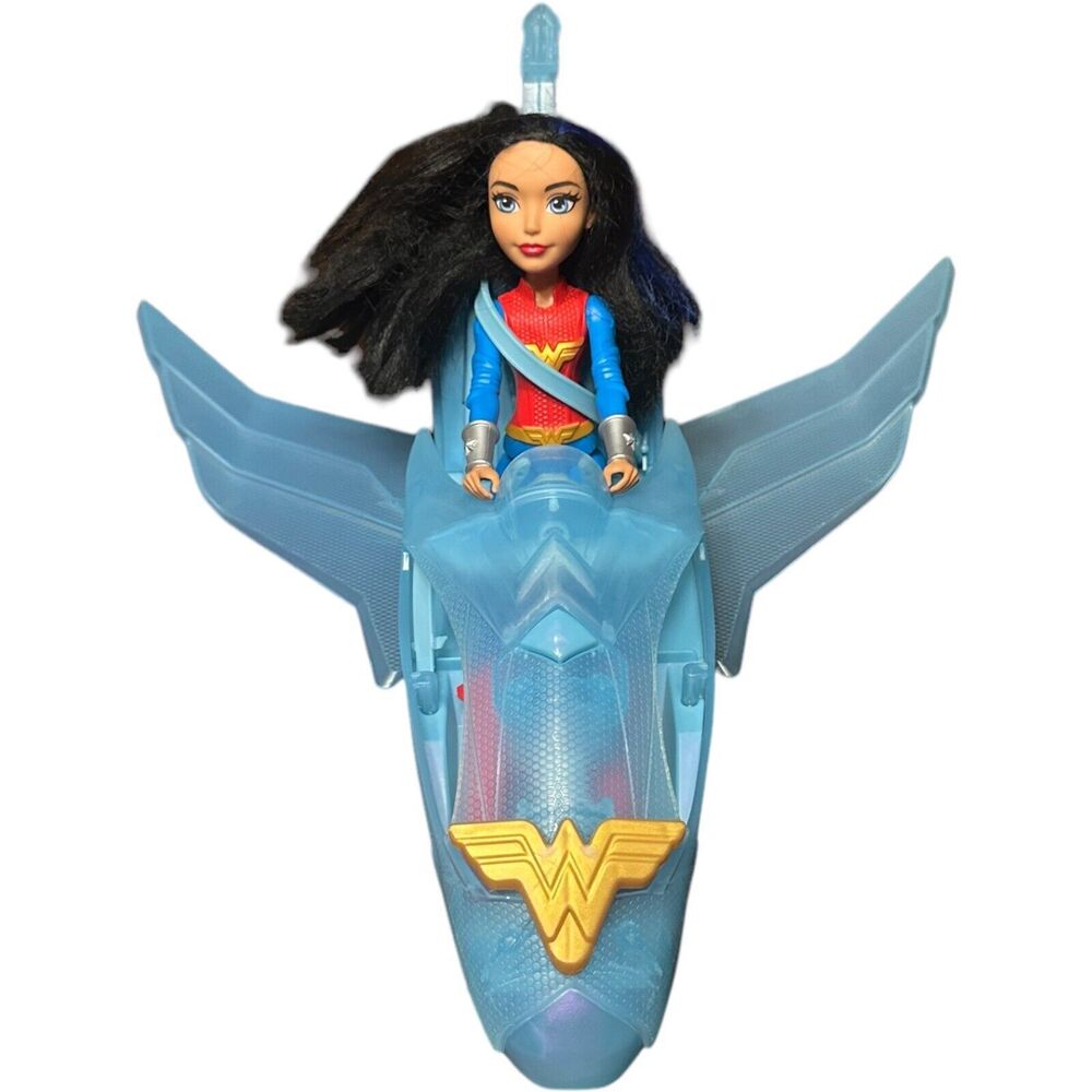 Wonder Woman Action Figure Doll DC Comics Super Hero Girls Blue Jet Plane 2016